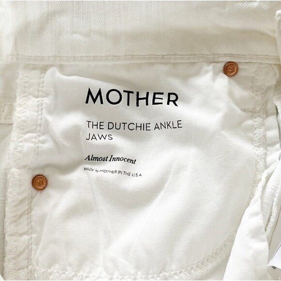 MOTHER Superior Dutchie Ankle Jaws in Almost Innocent White Women's Sz 25 - Picture 6 of 13